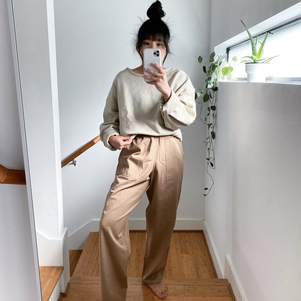 A Bronze Age Theo pull on pants mushroom small cotton